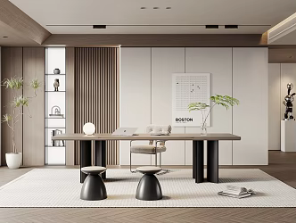 Modern study 3d model