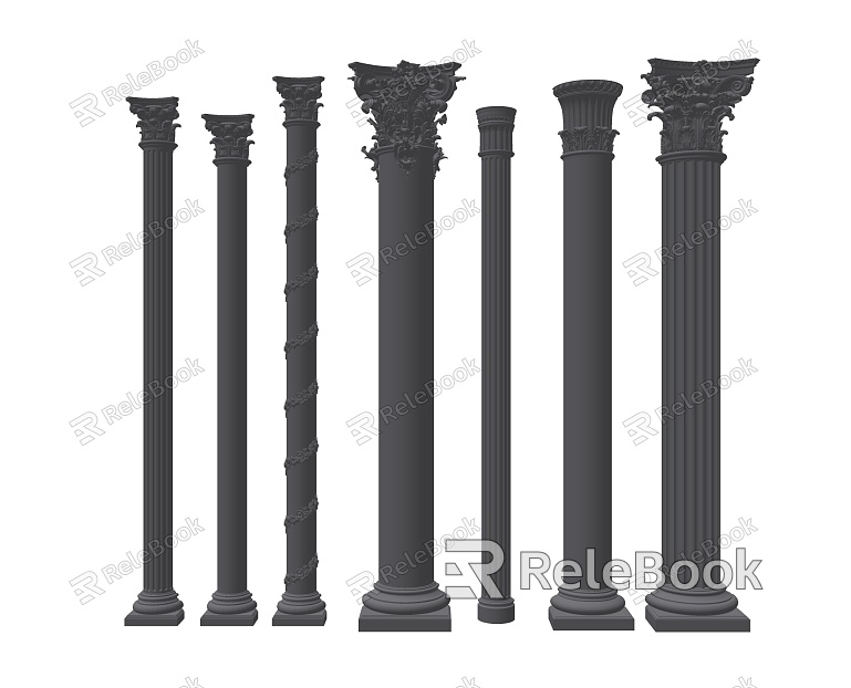 European Roman Column Gypsum Roman Column Roman Column Combination model