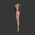 Two Gray And Brown Gradient One Piece Swimsuits On Mannequins With High Heels