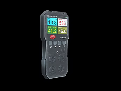 Handheld Medical Device With Digital Display Showing Multiple Health Data Readings 3d model