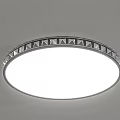 Modern Square And Round Ceiling Lights With Decorative Crystal Border And Bright White Lighting 3d model