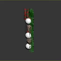 Commercial Christmas Wreath Equipment With Red Bow Pearl And Pine Cone Decorations