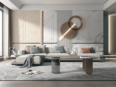 modern living room 3d model