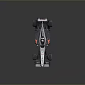 Formula 1 Race Car With Silver Gray Body Kimi Santander Logos And Aerodynamic Design