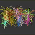 Banana Trees With Lush Green Leaves And Sturdy Trunks In Tropical Garden