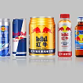 Red Bull Energy Drinks With Various Cans And Bottles For Functional Beverage Options