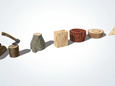 Modern Tree Sump Country Log Tree Sump 3d model