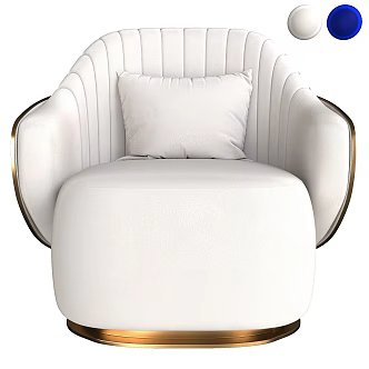 Modern Leisure Chair Realistic Chair Office Chair Sofa Chair Leisure Chair Single Chair Armchair Simple Pillow 3d model