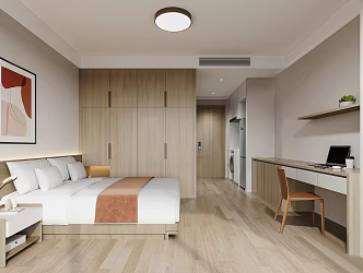 Modern Apartment Single Apartment Bedroom 3d model