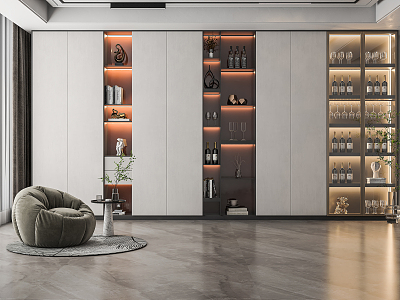 Modern Wine Cabinet Decorative Cabinet model