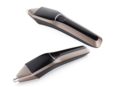 Sleek Modern Black And Gold Household Electric Trimmers With Ergonomic Design 3d model