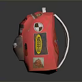 Red Backpack With WIFE Lettering And Decorative Stickers For Daily Use
