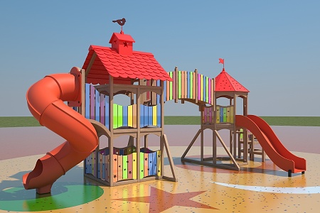 Children's entertainment slide 3d model