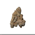 Natural Rock Formation With Textured Layers And Earthy Tones In Outdoor Scene