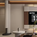 Warm Modern Minimalist Living Room Design With TV Wall Built In Fireplace And Soft Furnishings