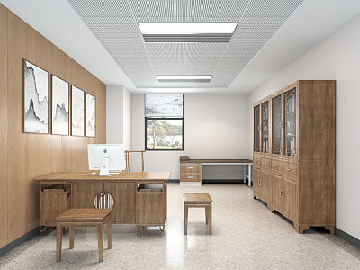 Modern Clinic Chinese Medicine Clinic 3d model