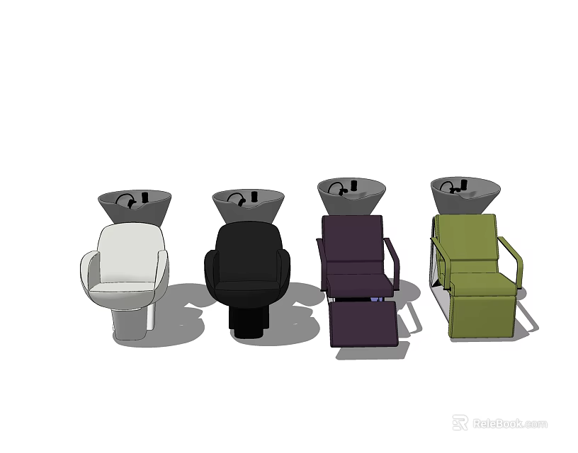 Stylish Massage Chairs With Modern Design And Multiple Color Options 3d model