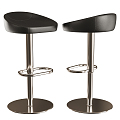 Modern Bar Stool Leather Bar Stool 3d model