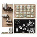 Creative Home Decor Featuring Wooden Shelves Alphabet Cards Blackboard Stickers And Books