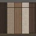 Bone Line Wardrobe Door Panel Combination Rattan Wardrobe Door Panel Middle Ancient Wardrobe 3d model