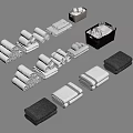 Towel Rack Towel Bathrobe Folding Towel 3d model