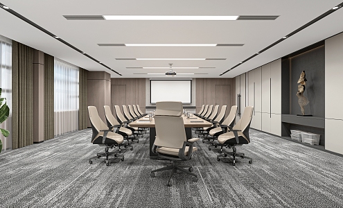 Modern Meeting Room Meeting Table and Chair 3d model