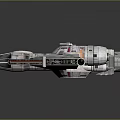 Detailed Futuristic Spaceship Model Showcasing Sleek Structure Metallic Finish And Engines