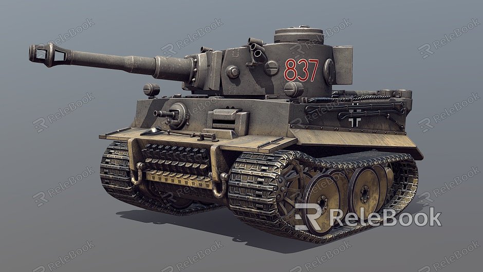 Cartoon German Tiger Tank model