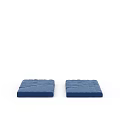 Two Person Blue Textured Cushions With Soft Fabric For Comfortable Seating