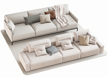 Double sofa Multi-person sofa Corner sofa 3d model