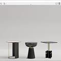 Light Luxury Corner Table Corner Table Combination 3d model