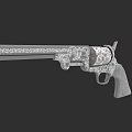 Intricately Engraved Revolver With Decorative Patterns And Classic Design