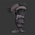Detailed Intricate Mechanical Creature with Robotic Limbs and Metallic Armor Plates