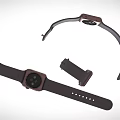 Smart Watches In Multiple Styles With Gray Straps Rose Gold Cases And Black Dials