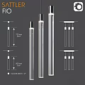 Sleek Modern Tubular Pendant Light Design Featuring 750mm 500mm Length And 50mm Round Diameter