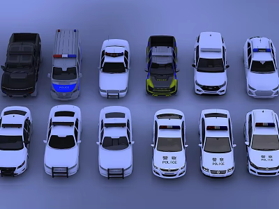 Modern Police Car 3d model Modern Police Car 3d model