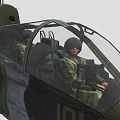 Armed Military Attack Helicopter Featuring Camouflage Paint Cockpit And Weapon Systems