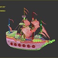 Ancient Ship Exploration Ship Great Sailing Age Ancient Warship 3d model