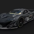 Black High Performance Racing Car with Aerodynamic Design Rear Wing Alloy Wheels And Sporty Decals