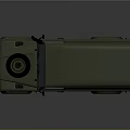 Light Green Military Cargo Van With Spare Tire And Transparent Windows