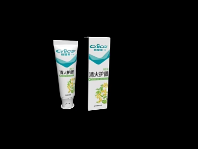 CIACO Fire Clearing Gum Care Toothpaste Tube and Box Packaging 3d model
