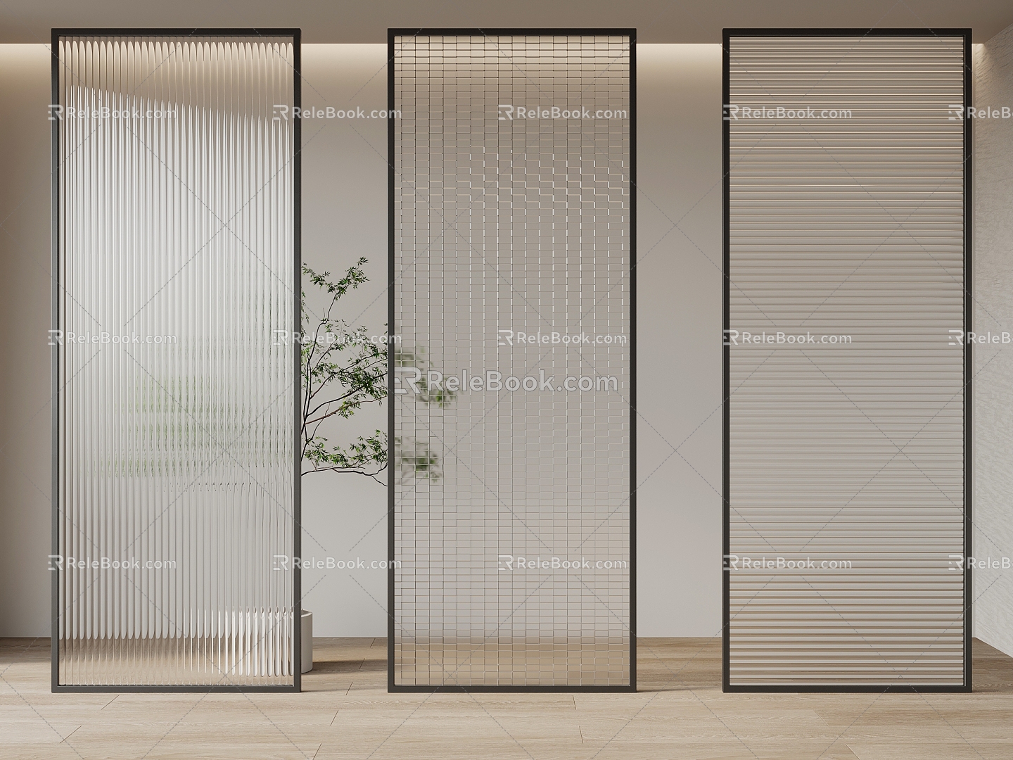 glass screen partition changhong glass 3d model