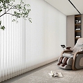 Modern vertical blinds venetian blinds dream curtain massage chair 3d model