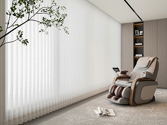 Modern vertical blinds venetian blinds dream curtain massage chair 3d model