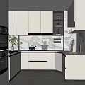 Modern Kitchen Interior Design With White Cabinets Marble Island Counter And Appliances