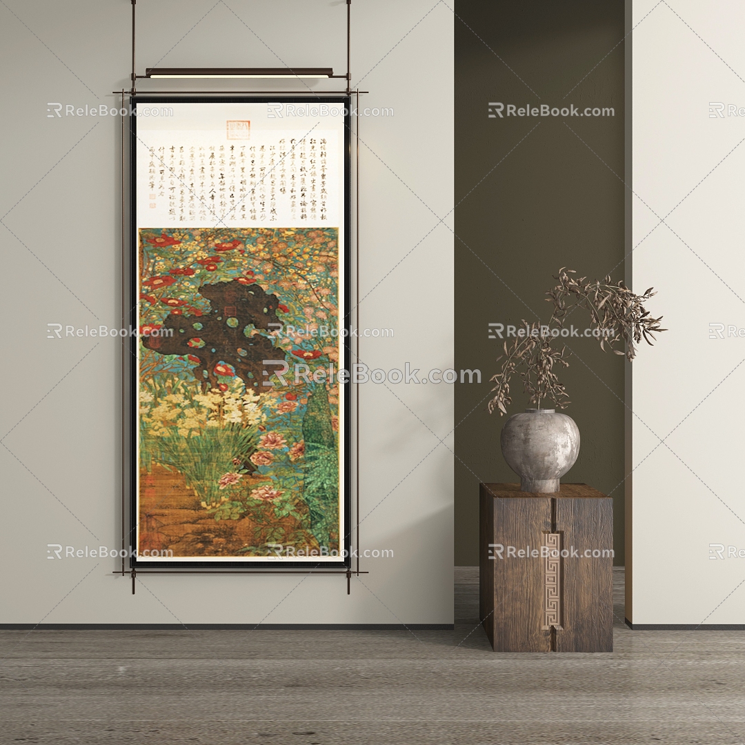 New Chinese abstract decorative painting model