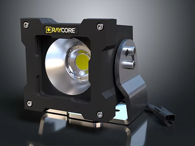 RAYVORE Modern Lighting Furniture With Black Housing Silver Components And Yellow Light 3d model