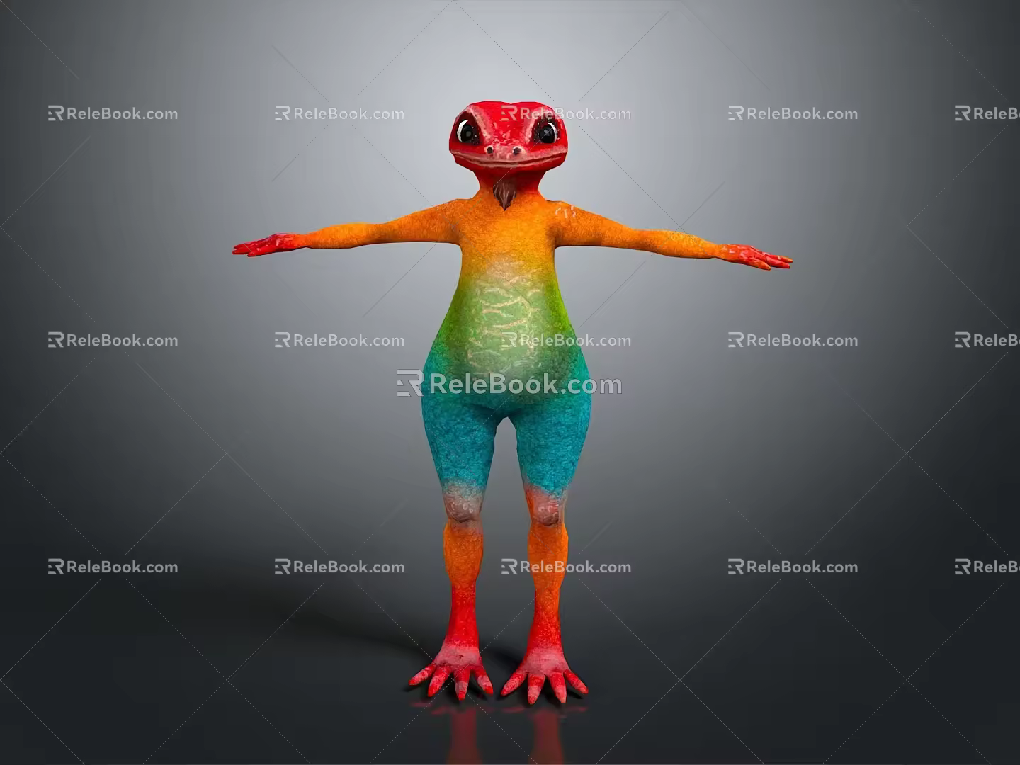 Lizard Anime Lizard Chameleon Cartoon Lizard Reptile Cold Blooded Animal Reptile Reptile Class 3d model