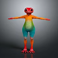 Lizard Anime Lizard Chameleon Cartoon Lizard Reptile Cold Blooded Animal Reptile Reptile Class 3d model