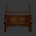 Modern Rickshaw Frame Car Wooden Frame Car 3d model